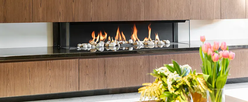 Double-height Fireplace Design Refurbishment in University Place, Washington